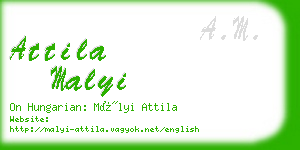 attila malyi business card